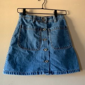 Jean mini skirt